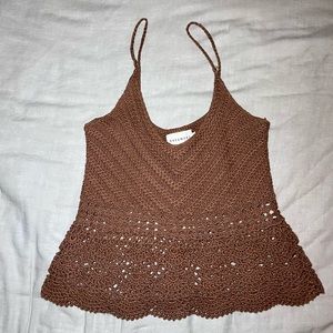Dreamers Brown Cropped Camisole Top
